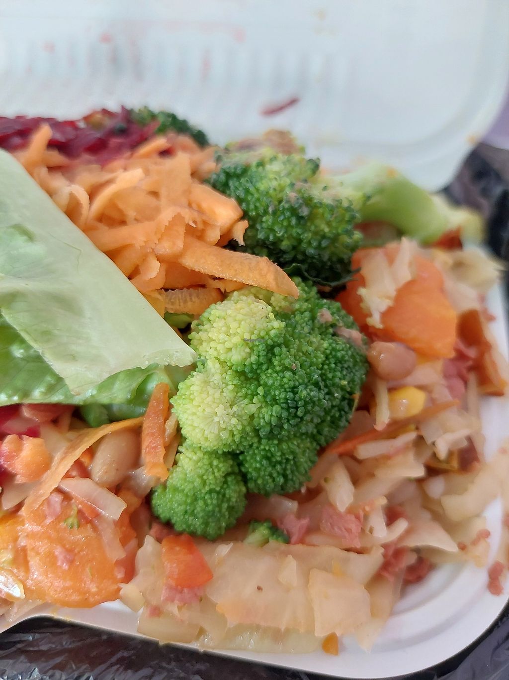 Fresh vegetable plate with broccoli and carrots